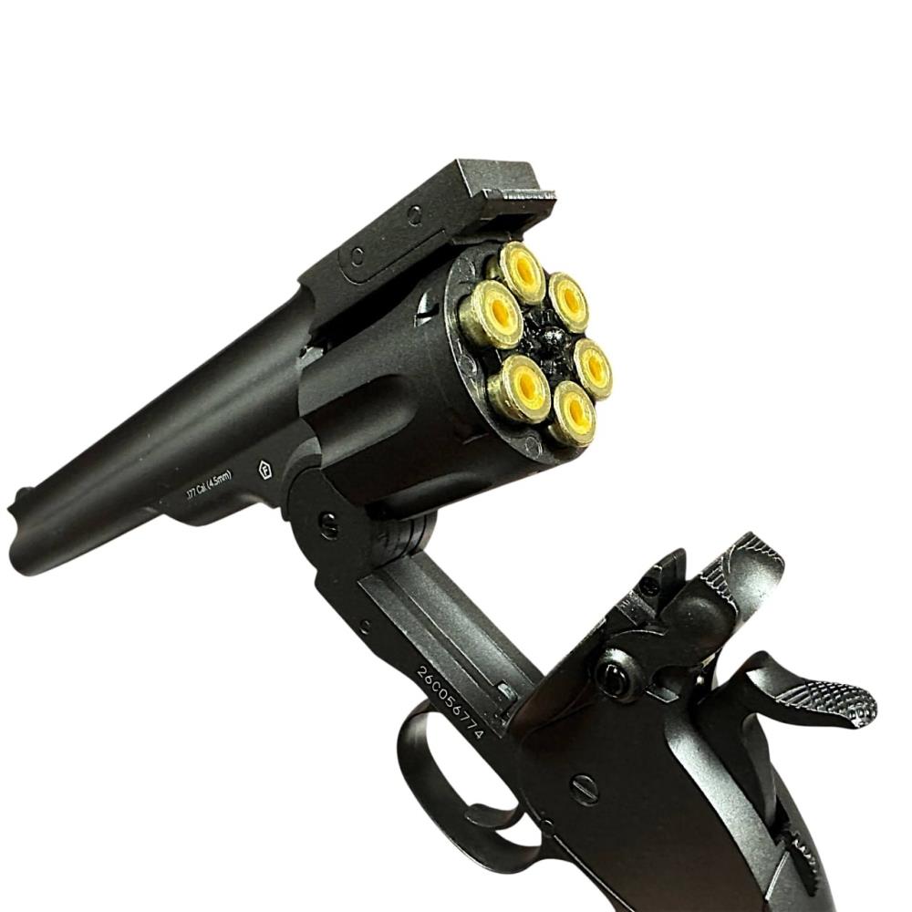 Borner Schofield Co2 Revolver (4.5mm/.177 - BB and Pellet - Black)