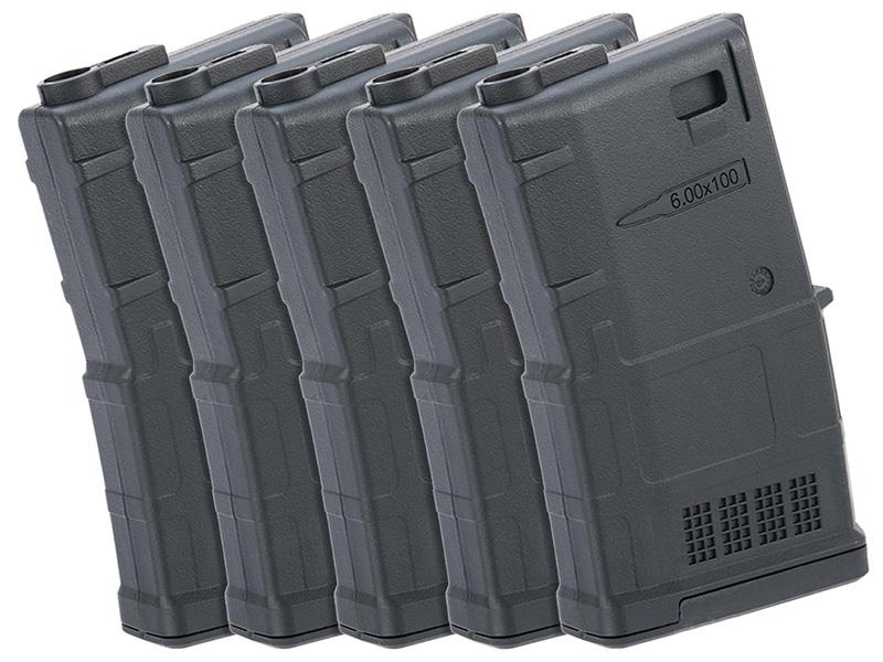 Ares M4 AMAG AEG Magazine (5pcs Box Set - 100 Rounds - Black - MAG-B-022-BK)