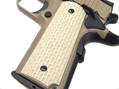 WE K-Warrior Gas Blowback Pistol (Tan - Rail - Rubber Grip)