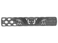 Unique ARs CNC Machined Wings & Skulls Handguard for AR15 Pattern Rifles (Black - 12" - With Airsoft Barrel Nut)