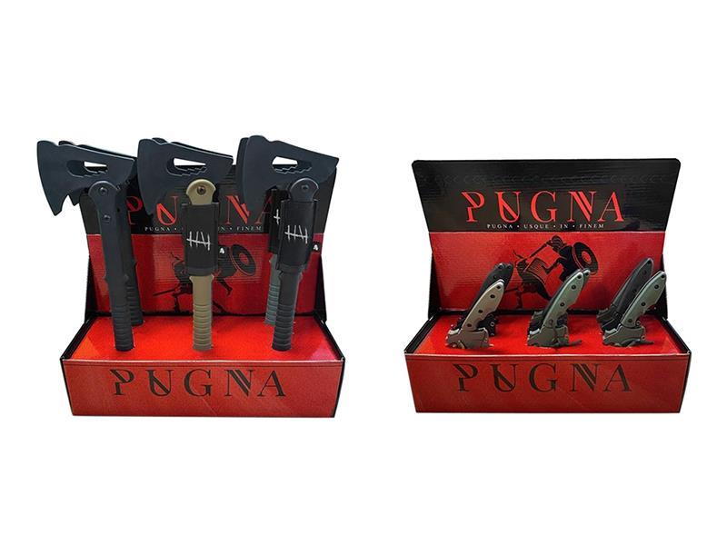 Pugna by Secutor 9 Piece Rubber Knife & 6 Piece Rubber AXE Set with Display Box