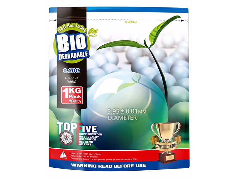 G&G Competition Grade Bio. 0.20g BB's (5000 - 1 Kilo) (G-07-103)
