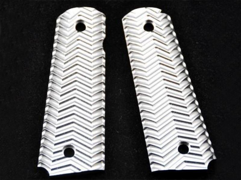 FMA CNC Aluminium 1911 MEU Grip Cover (Silver) (TB340)