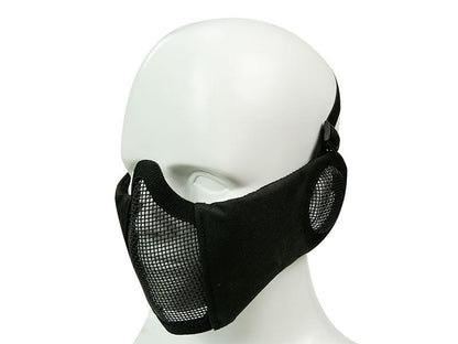 Big Foot Strike Steel Mesh Mask with Ear Protection (Black)