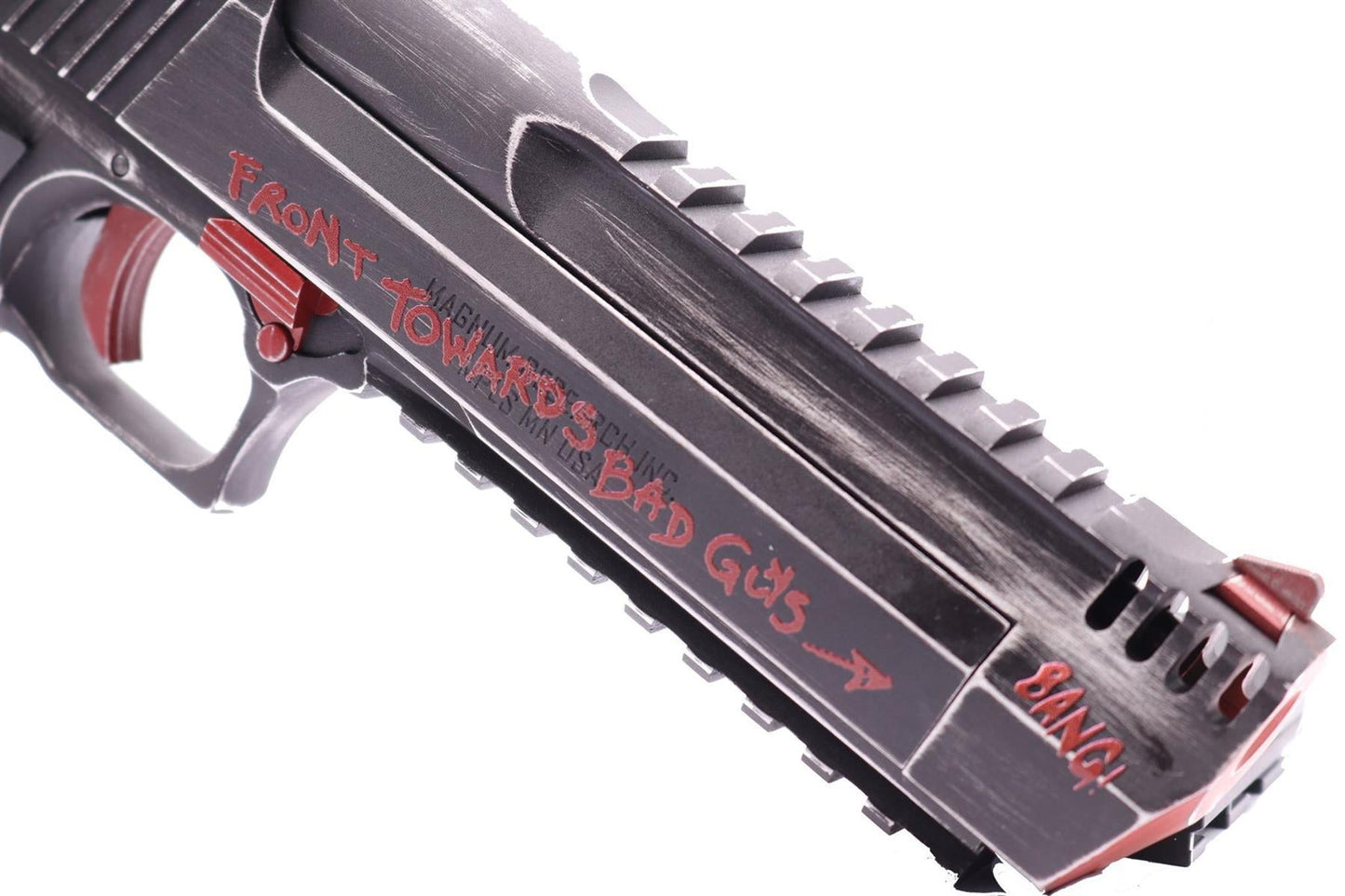 DP Custom x Magnum Research Inc. Desert Eagle 50AE GBBP (CG-DE0202 - Licensed by Cybergun - Made by WE - Black/Red)