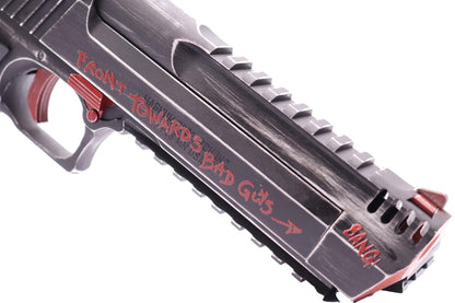 DP Custom x Magnum Research Inc. Desert Eagle 50AE GBBP (CG-DE0202 - Licensed by Cybergun - Made by WE - Black/Red)