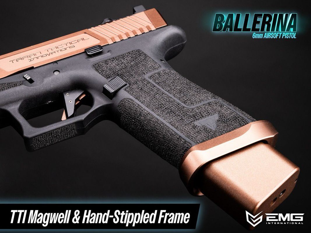 TTI JW Series Ballerina Gas Blowback Pistol (R34-3 Black - CNC - EMG/Army)