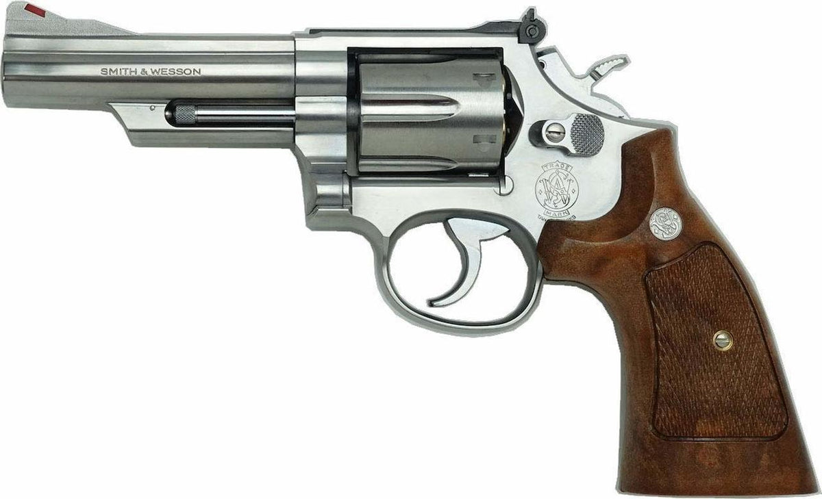 Tanaka S&W M66 4inch Gas Revolver (Silver/Chrome - Faux Wood Grip - Version 3)