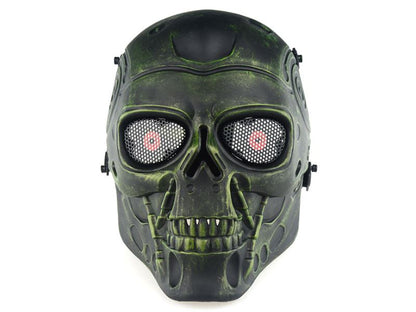 Big FootFull Face T800 Terminator Mask (with Mesh Eye Protection - Green/Bronze)