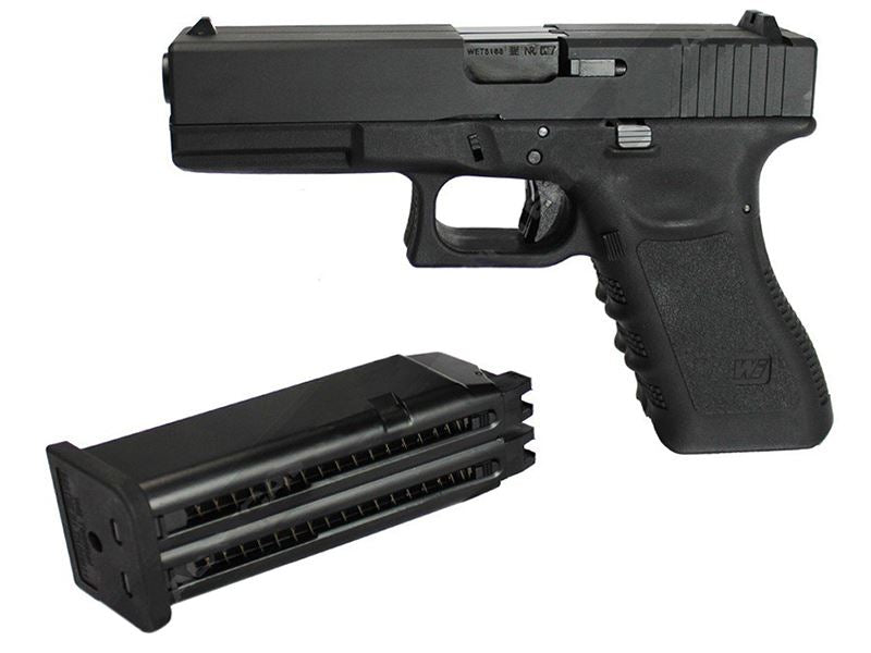 WE 17 Series Pistol Double Barrel GasBB Pistol (Ful Metal - Black)