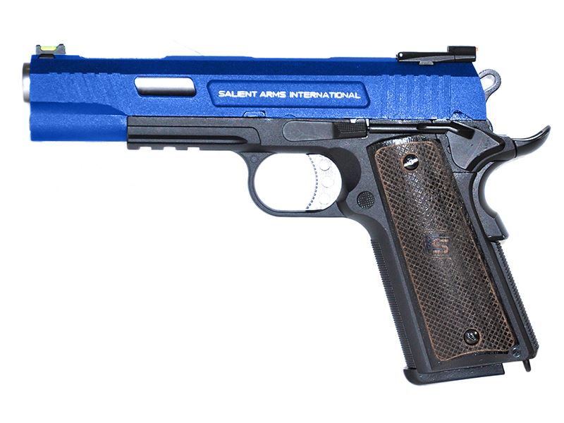 [Discontinued] Salient Arms Custom 1911 (Silver Barrel - Real Wood Grips) (Black)