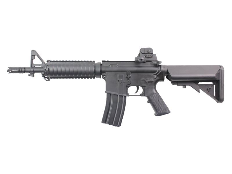 Double Bell M4 RIS Polymer Airsoft AEG Bundle with LiPo Battery and Charger (Model 061B - Black)