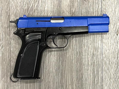 WE Hi-Power Browning MK3 Gas Blowback Pistol (Two Tone Blue)