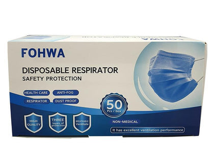 Fohwa Disposable Blue Masks (50pcs - Box Packed - 0% VAT)