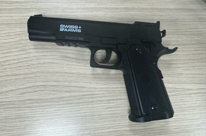 Swiss Arms 1911 4.5mm/.177 Co2 Pistol (Non-Blowback - Polymer - Cybergun - 288708) (Black)