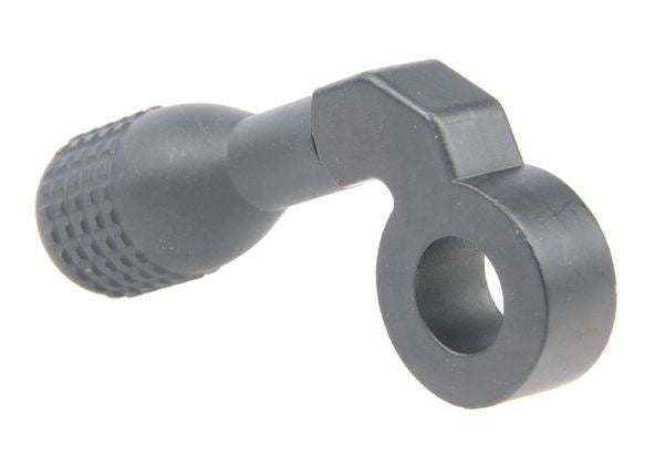 ARES Amoeba Striker Low-Profile Zinc Alloy CNC Cocking Handle (Type B) - Matte Gray (GS-CH-19)