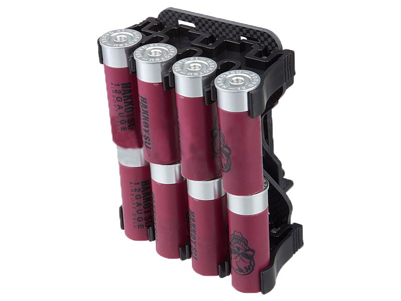 APS 8 Round Shotgun Shell Plate Holder with Belt Loop (Black/Carbone Fire - Caddy)