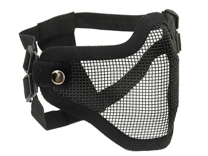 ACM V1 Strike Steel Half Face Mask (Two Belt Version - Black)