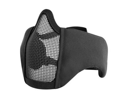 Big Foot Tactical Mesh Half Face Mask (With Ear Protection - Black)