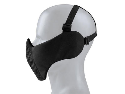 Big Foot Tactical Mesh Half Face Mask (With Ear Protection - Black)