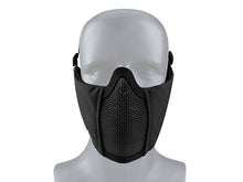 Big Foot Tactical Mesh Half Face Mask (With Ear Protection - Black)