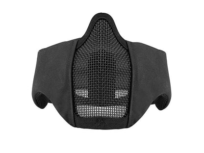 Big Foot Tactical Mesh Half Face Mask (With Ear Protection - Black)