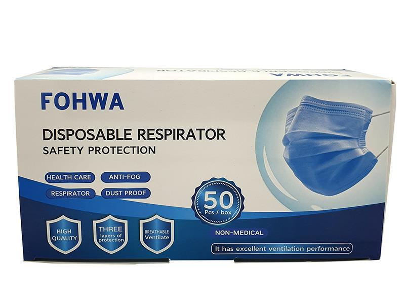 Fohwa Disposable Blue Masks (50pcs - Box Packed - 0% VAT)