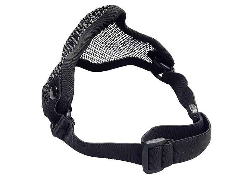 ACM V1 Strike Steel Half Face Mask (One Belt Version - Black)