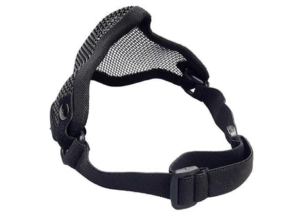 ACM V1 Strike Steel Half Face Mask (One Belt Version - Black)