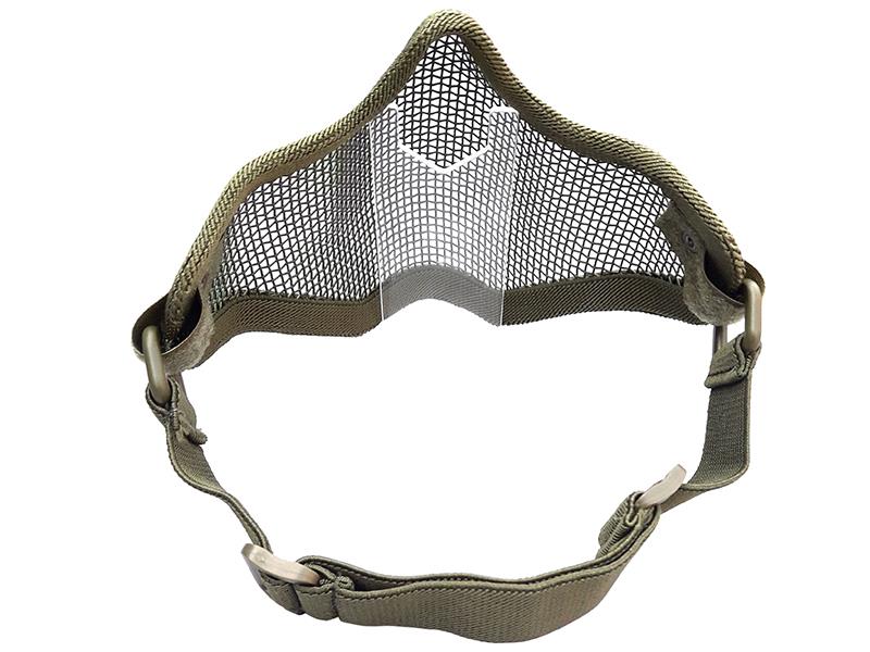 ACM V1 Strike Steel Half Face Mask (One Belt Version - Green/Camo)
