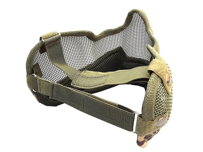 ACM V2 Strike Steel Full Face Mask (Covers up to the Ear - Green/Camo)