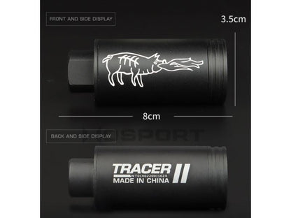 WoSport Spitfire Tracer Unit (Plain Black - 14mm CCW - Full Metal)