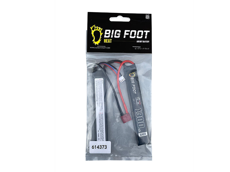 Big Foot Heat Lipo Battery 1300mAh 7.4v 15c (Two Way Split - DEANS)