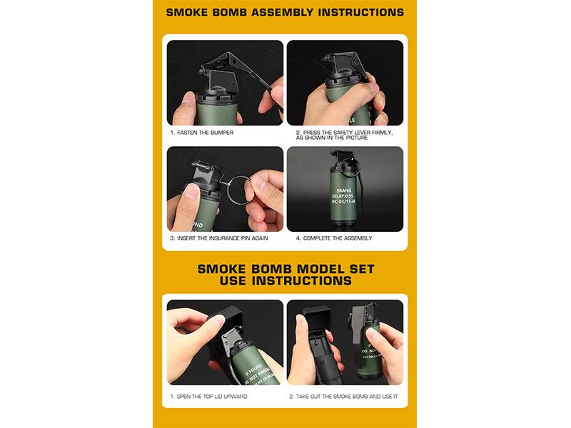 Big Foot Dummy Smoke Grenade and Holster Set (Black/Green)