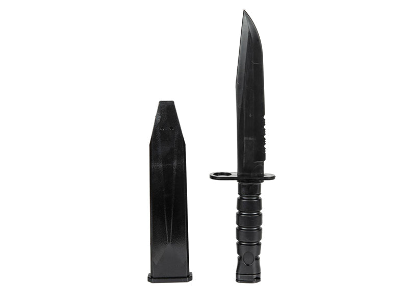 ACM M4 Rubber Knife with Blade Case and Straps (Black)