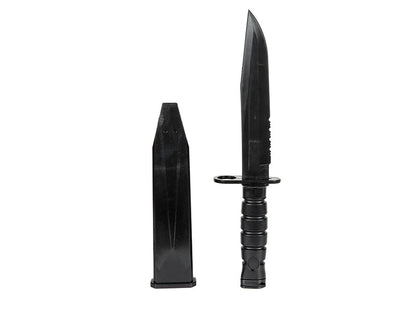 ACM M4 Rubber Knife with Blade Case and Straps (Black)