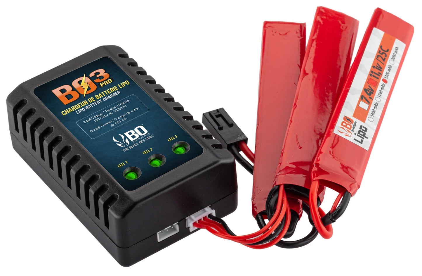 BO Manufacture BO3 Pro Compact Lipo Charger (7.4v - 11.1v - EU Plug)