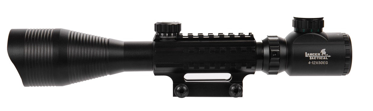 Lancer Tactical 4-12x50 EG Red and Green Sniper Scope