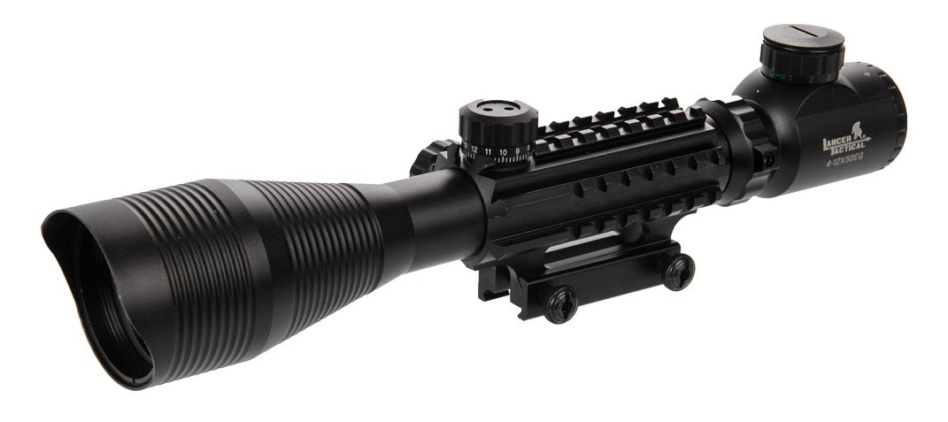 Lancer Tactical 4-12x50 EG Red and Green Sniper Scope