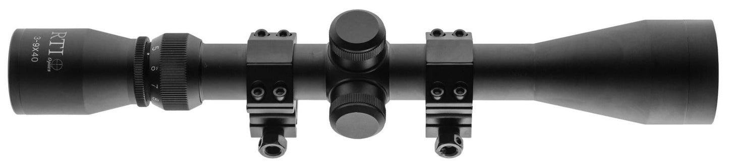 RTI Optics 3 Scope - 9x40 - with 21mm Rail Mount (Black)