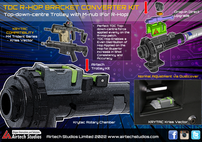 Airtech Studios - Krytac  TDC  BRACKET Converter  For  RHOP/Flat- hop/  Maple  Leaf  Macaron - Krytac  M4  Chamber