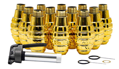 Hakkotsu Thunder B Sonic Grenade Complete Set (12pcs - Pineapple - GOLD - TB-12AGL)