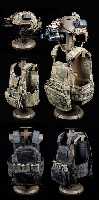 Big Foot Equipment Display Stand for Vests, Belts Helmets (Tan)