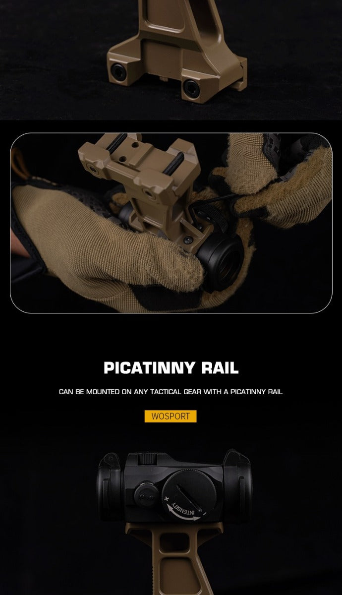 Big Foot Picatinny Riser Mount (A Style - Black)