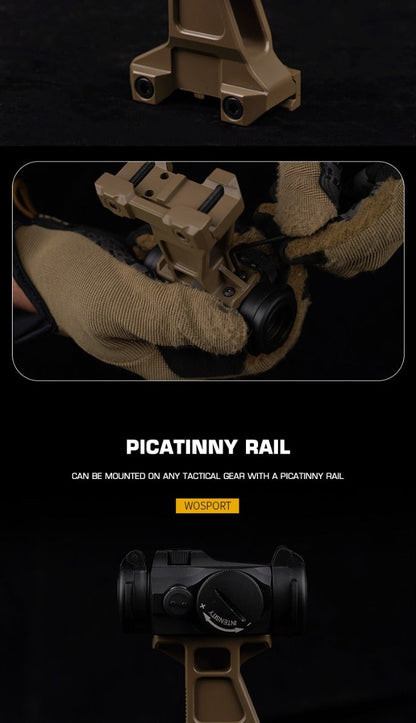 Big Foot Picatinny Riser Mount (A Style - Black)