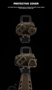 Wosport - Standard PEQ-15 Version with Red laser Flashlight Torch (Tan)