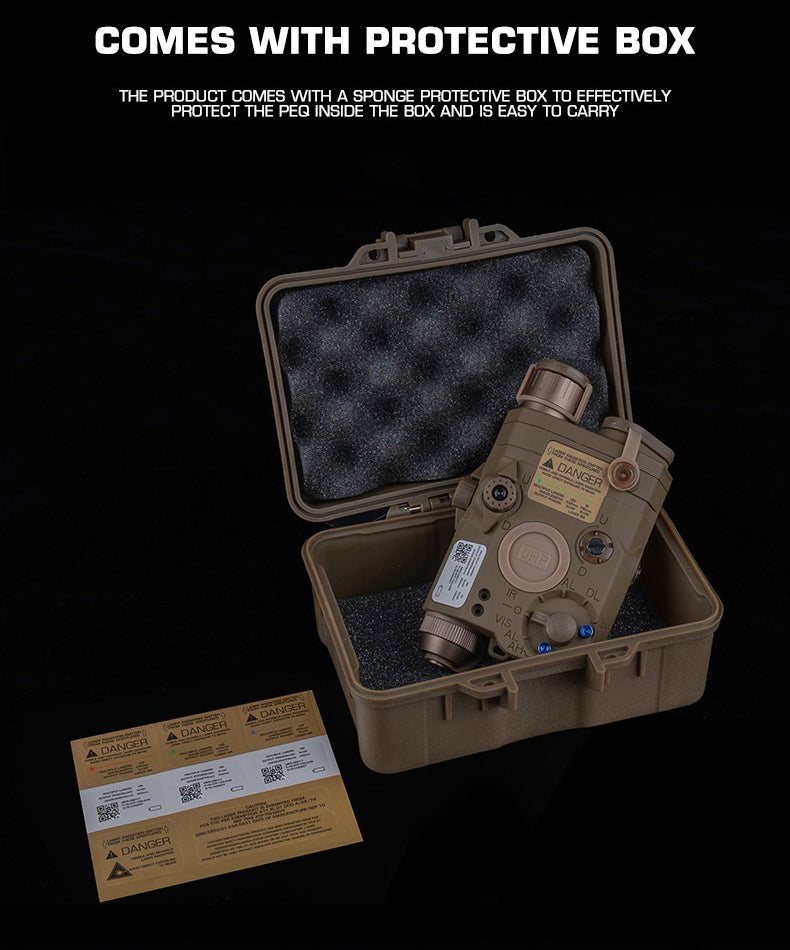 Wosport - Standard PEQ-15 Version with Red laser Flashlight Torch (Tan)