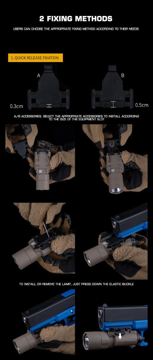 Wosport -  X300-A Flashlight Torch (SF Model - Tan)