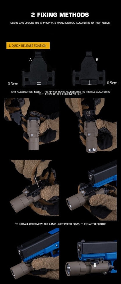 Wosport -  X300-A Flashlight Torch (SF Model - Tan)