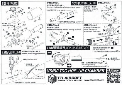TTI SSG/VSR10 TDC CNC Hop Up Chamber Set - TTI-S0006